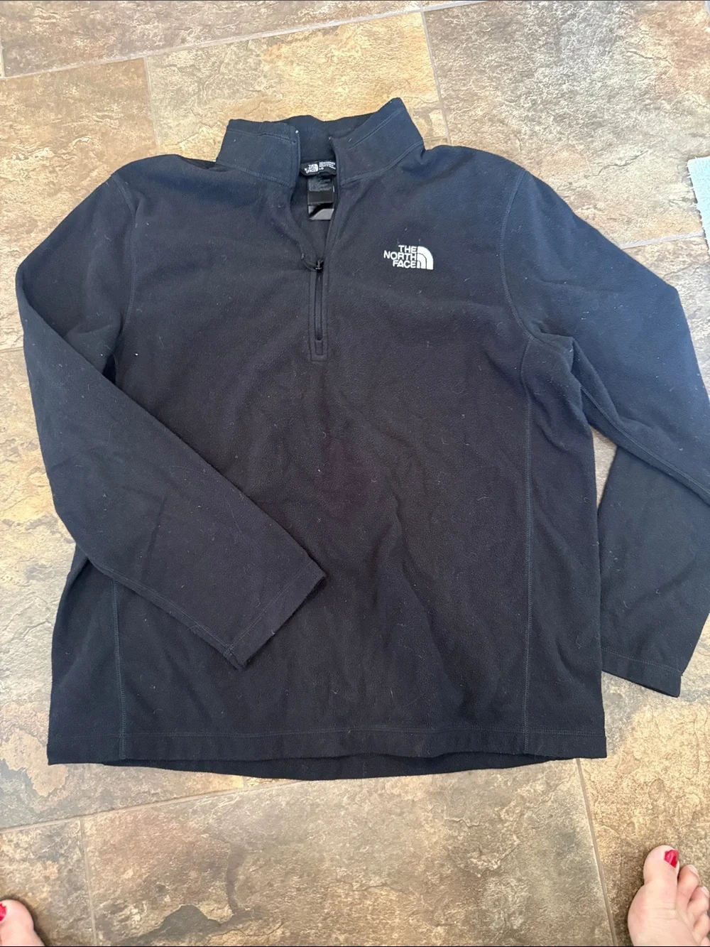 The North Face Black 1/4 Zip Fleece Pullover